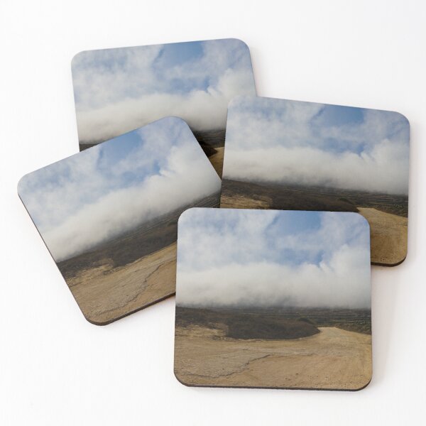 Item preview, Dirt Road Leading Through Foggy Countryside Landscape Under Dramatic Cloudy Sky designed and sold by Nmallia.