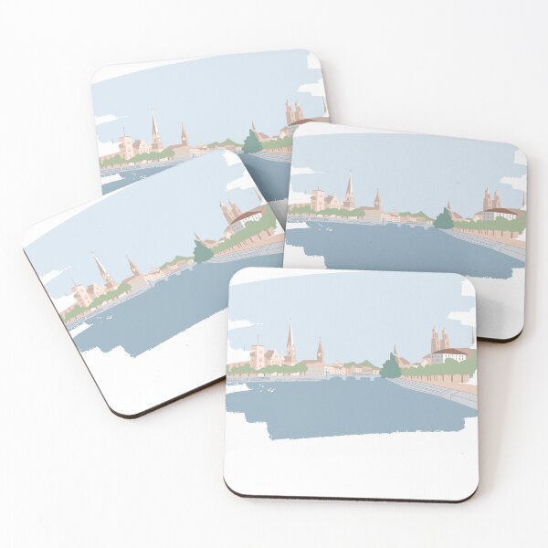 Item preview, Zurich Skyline Illustration - Minimalist Switzerland Cityscape Art designed and sold by MaddaMom.