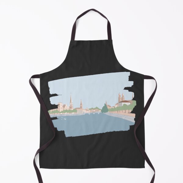 Item preview, Zurich Skyline Illustration - Minimalist Switzerland Cityscape Art designed and sold by MaddaMom.
