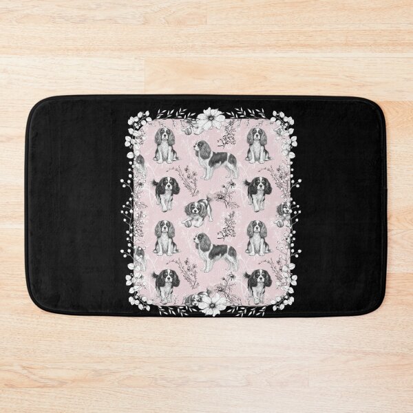 Item preview, Cavalier King Charles Vintage Pink Toile de Jouy designed and sold by AntiqueImages.