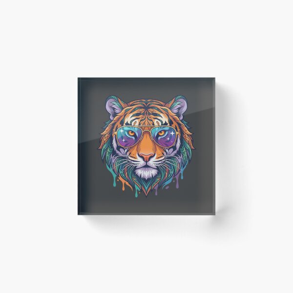 Item preview, Cool Tiger Wearing Retro Sunglasses Pop Art Portrait designed and sold by artscripts.
