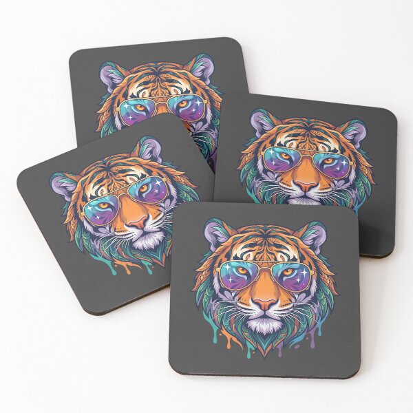 Item preview, Cool Tiger Wearing Retro Sunglasses Pop Art Portrait designed and sold by artscripts.