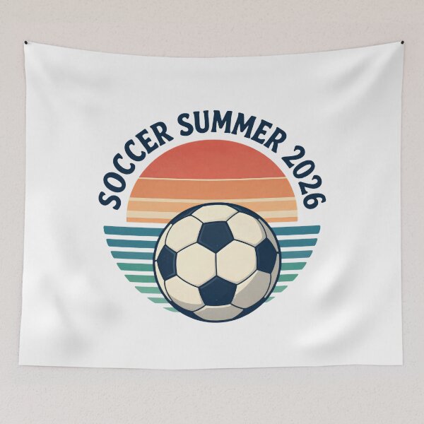 Item preview, Vintage Soccer Summer 2026 Football Art designed and sold by Gallery-yuuna .