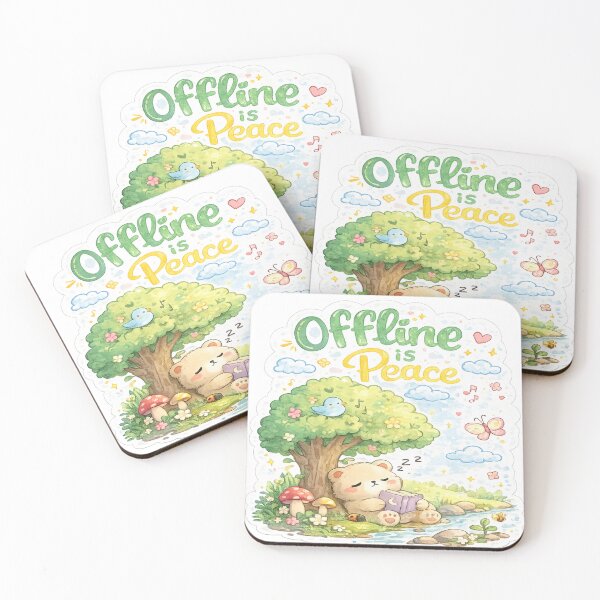 Item preview, Offline Is Peace – Cozy Nature Escape Sticker designed and sold by Genzfirevibes.
