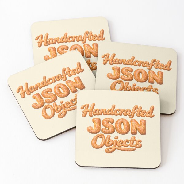 Item preview, Handcrafted JSON Objects – Funny JSON Developer & Software Engineer Meme designed and sold by Nerd Romance Café.