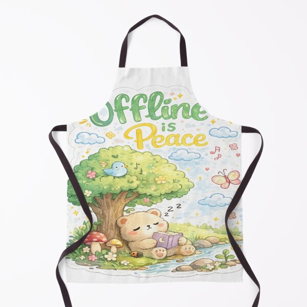 Item preview, Offline Is Peace – Cozy Nature Escape Sticker designed and sold by Genzfirevibes.