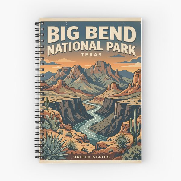 Item preview, Big Bend National Park, Texas — Vintage Desert Art designed and sold by Ar0undTheW0rld.