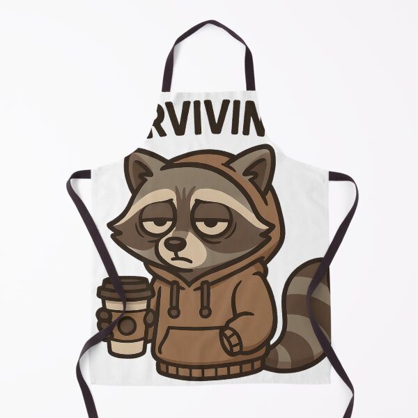 Item preview, Surviving... Tired Raccoon | Funny Burnout Mood Design designed and sold by AVINN-SENPAI.