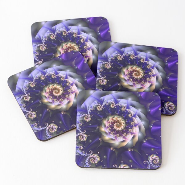 Item preview, Purple Fractal Spiral Abstract Digital Art designed and sold by pinkal.
