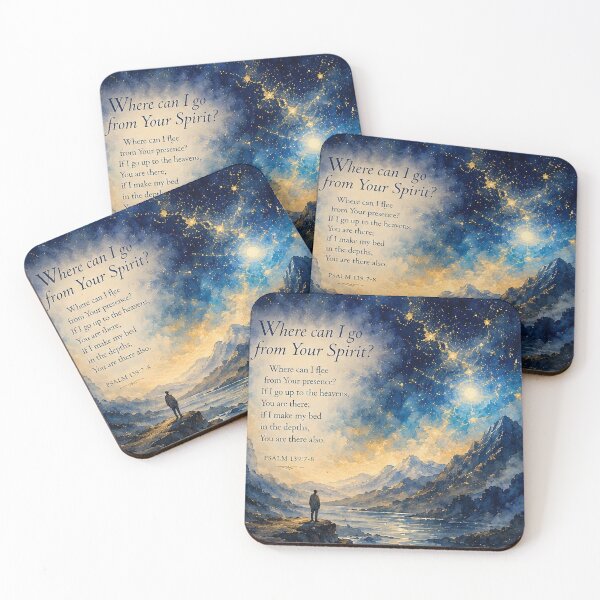 Item preview, Psalm 139 Where Can I Go Christian Art designed and sold by mizuNgrace.