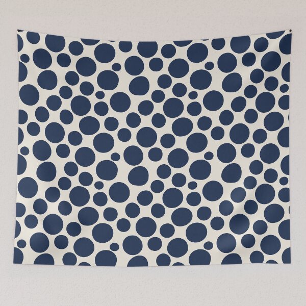 Item preview, Navy Blue Polka Dot Seamless Pattern designed and sold by Little Wimbly.