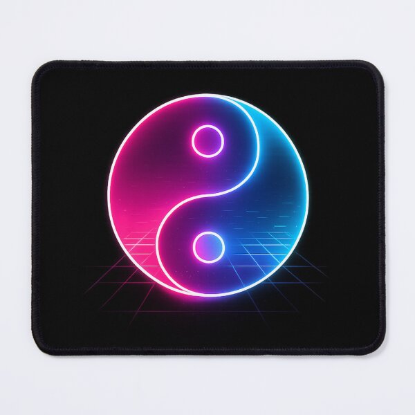 Item preview, Yin Yang – Équilibre Synthwave Néon designed and sold by Wawan35200.