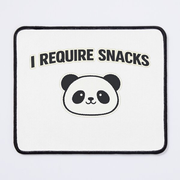 Item preview, I Require Snacks Funny Hungry Panda Meme designed and sold by Gremlin Hours.