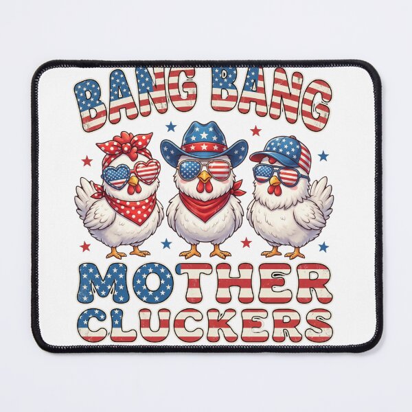 Item preview, Bang Bang Mother Cluckers Funny Chicken 4th of July Shirt | Patriotic USA Flag Chickens | Independence Day Farm Animal Gift designed and sold by Maravillio.