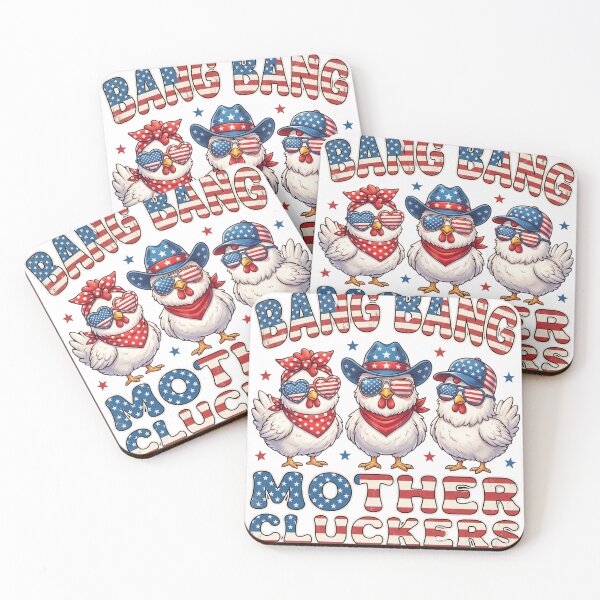 Item preview, Bang Bang Mother Cluckers Funny Chicken 4th of July Shirt | Patriotic USA Flag Chickens | Independence Day Farm Animal Gift designed and sold by Maravillio.
