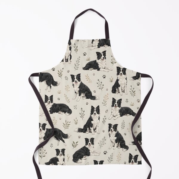 Item preview, Border Collie Watercolor Floral Seamless Pattern designed and sold by blankTeeShirt.