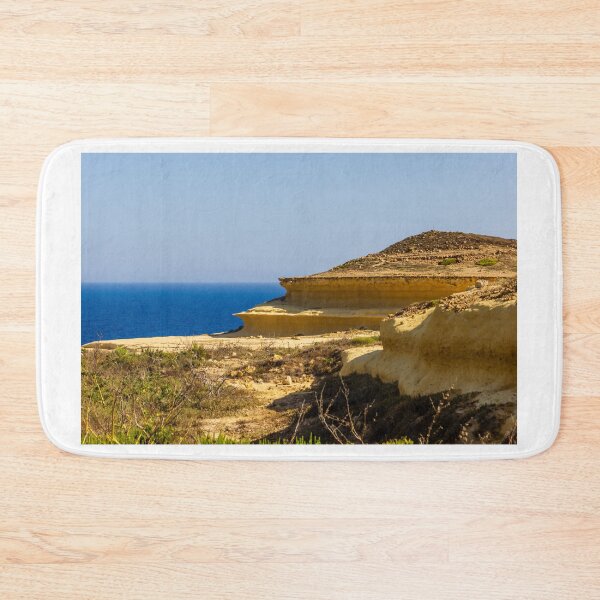 Item preview, Rural Landscape With Stone Walls and Rolling Hill Under Morning Fog and Blue Sky designed and sold by Nmallia.