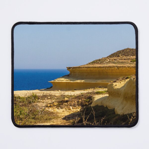 Item preview, Rural Landscape With Stone Walls and Rolling Hill Under Morning Fog and Blue Sky designed and sold by Nmallia.