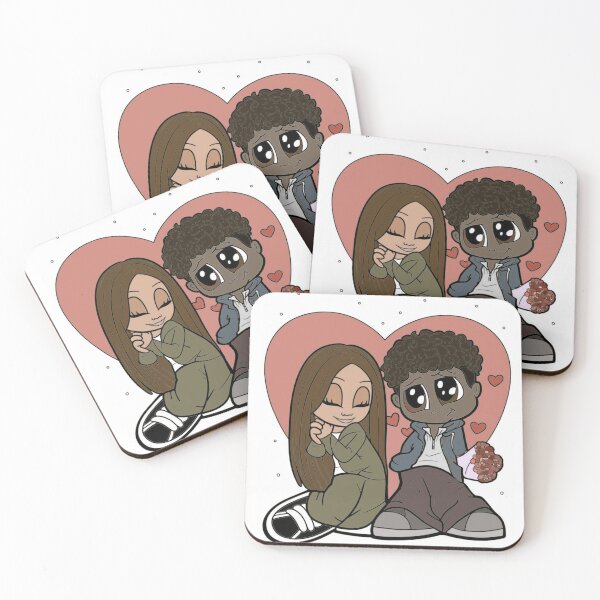 Item preview, Cute cartoon couple with heart designed and sold by Scalable-Design.