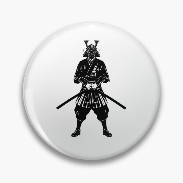 Item preview, Black samurai warrior with swords designed and sold by TheDoodleDose.