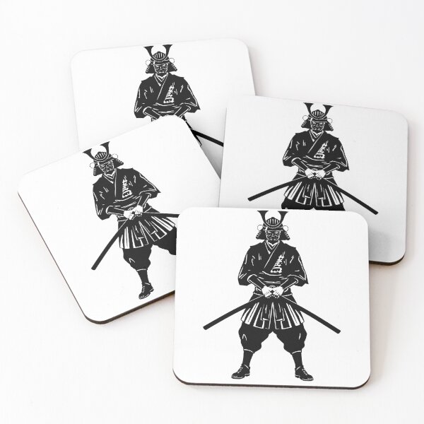 Item preview, Black samurai warrior with swords designed and sold by TheDoodleDose.