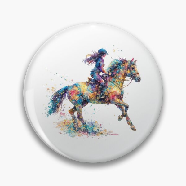 Item preview, Colorful Watercolor Horse Rider designed and sold by OTSC.