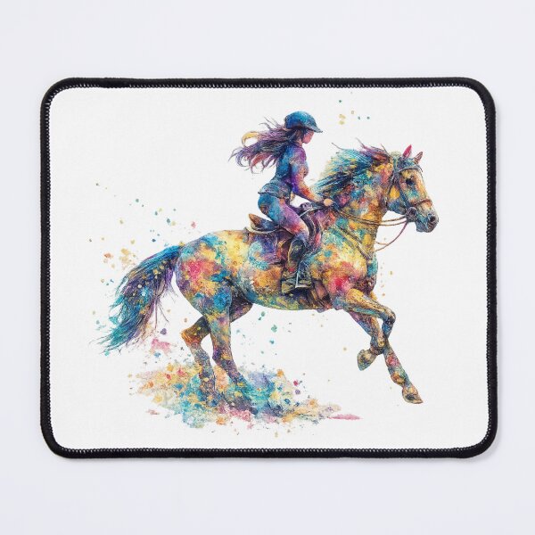 Item preview, Colorful Watercolor Horse Rider designed and sold by OTSC.