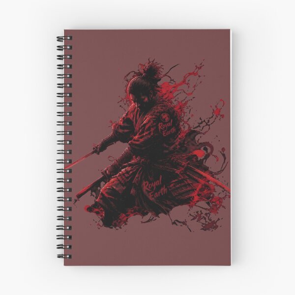 Item preview, Red Splatter Samurai Warrior with Dual Katanas Silhouette designed and sold by RoyalEarthstore.