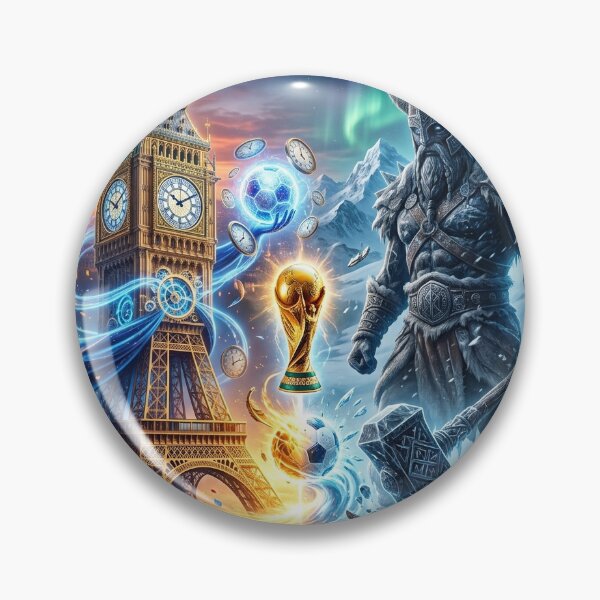 Item preview, France vs Sweden Eiffel Tower Warrior Viking Sticker — Blue Armor Queen vs Frost Giant World Cup 2026 Decal designed and sold by VikrantCreative.