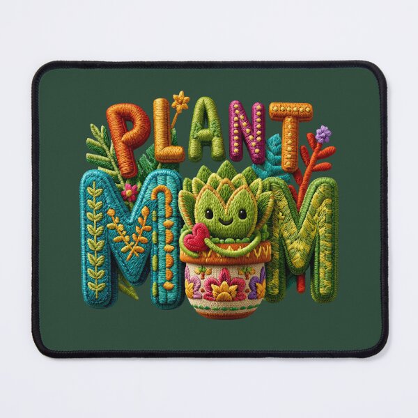 Item preview, Cute Plant Mom Succulent Embroidered Design designed and sold by MegaNovaArt.