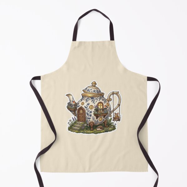 Item preview, Wandering Teapot House Sticker | Cozy Fantasy Cottagecore Miniature Home Illustration designed and sold by CreativeNest Prints.