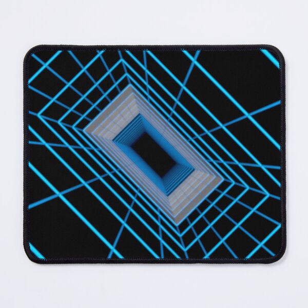 Item preview, Blue Rectangular Wireframe Tunnel with Cells designed and sold by Electric Shock!! Design.