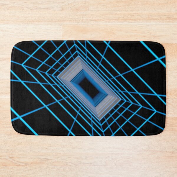 Item preview, Blue Rectangular Wireframe Tunnel with Cells designed and sold by Electric Shock!! Design.