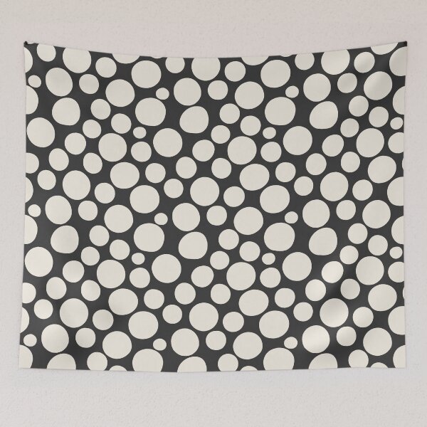 Item preview, Charcoal and Cream Polka Dot Seamless Pattern designed and sold by Little Wimbly.