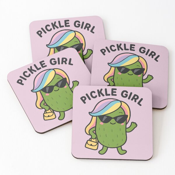 Item preview,  Cute Pickle Girl Aesthetic Rainbow Hair Sassy Fashion designed and sold by Basma Designs | Retro, Kawaii Shirts & Stickers.