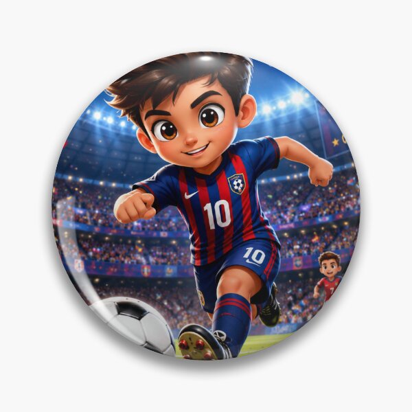 Item preview, Cute Cartoon Soccer Star Playing Football in Stadium | Sports Lover Kids Illustration  Main Tag designed and sold by PrintableArt123.