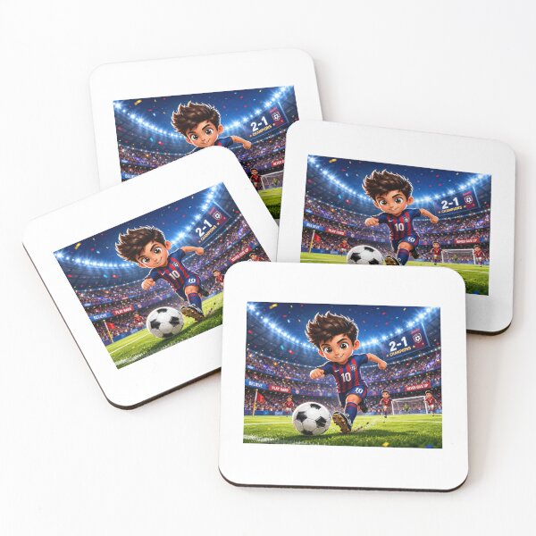 Item preview, Cute Cartoon Soccer Star Playing Football in Stadium | Sports Lover Kids Illustration  Main Tag designed and sold by PrintableArt123.