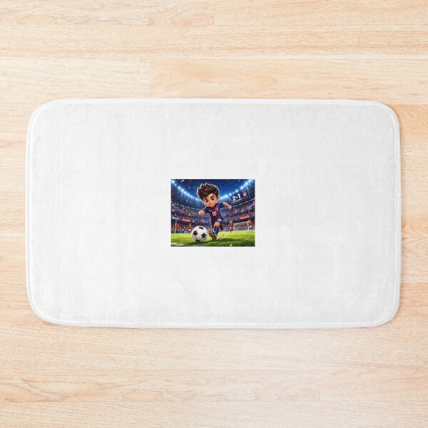 Item preview, Cute Cartoon Soccer Star Playing Football in Stadium | Sports Lover Kids Illustration  Main Tag designed and sold by PrintableArt123.
