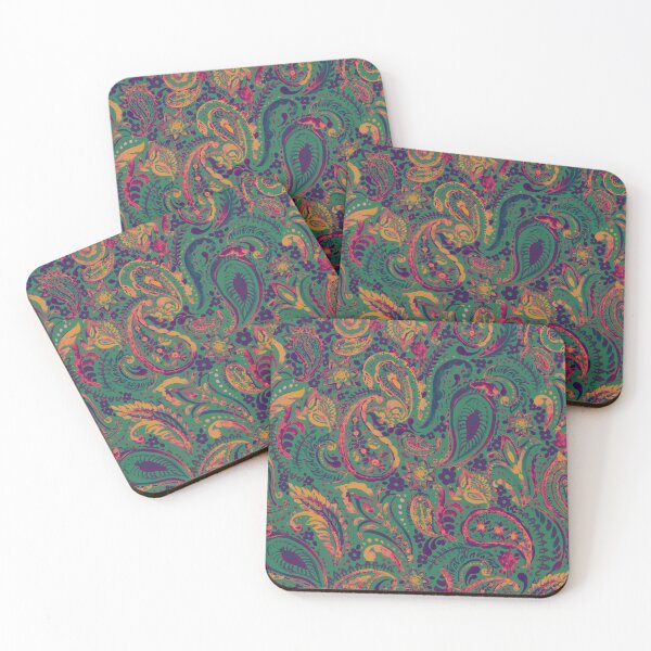 Item preview, Paisley pattern on green designed and sold by bokasin.