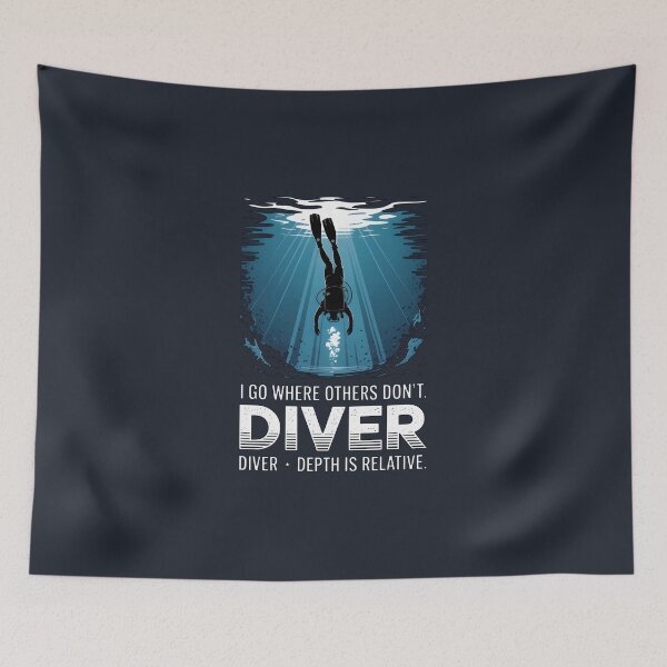 Item preview, Deep Scuba Diver I Go Where Others Don't Ocean Graphic  designed and sold by Enea Kelo.
