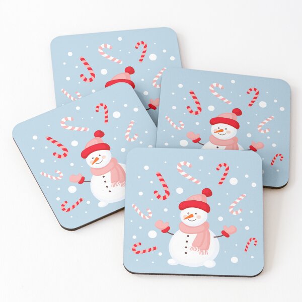 Item preview, Cute Christmas Snowman with Candy Canes, Winter Holiday Greeting designed and sold by CHERRY--SHOP.