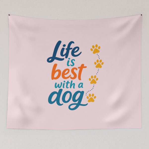 Item preview, Life Is Best with a Dog – Bold Typography designed and sold by annenambiro.