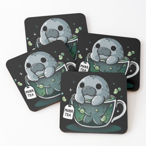 Item preview, Mana-Tea Cute Manatee in Teacup Pun Aesthetic designed and sold by haitrieuic96.