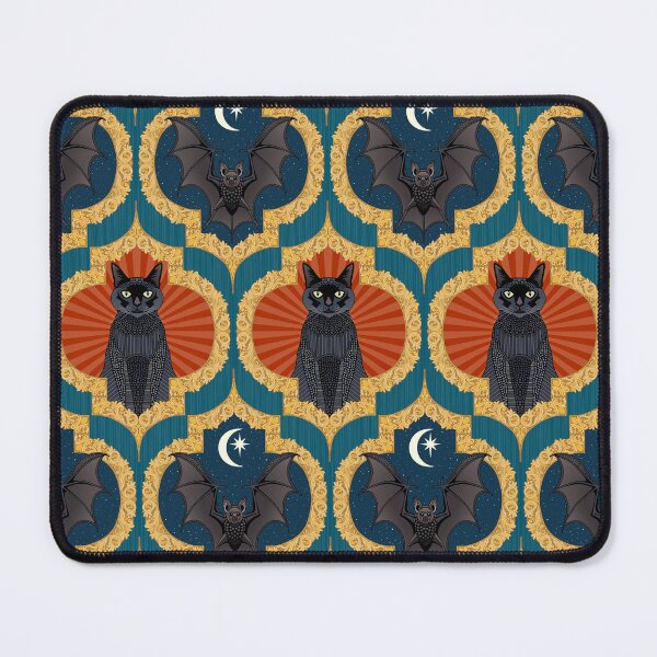 Item preview, Halloween ogee blue orange designed and sold by scrummy.