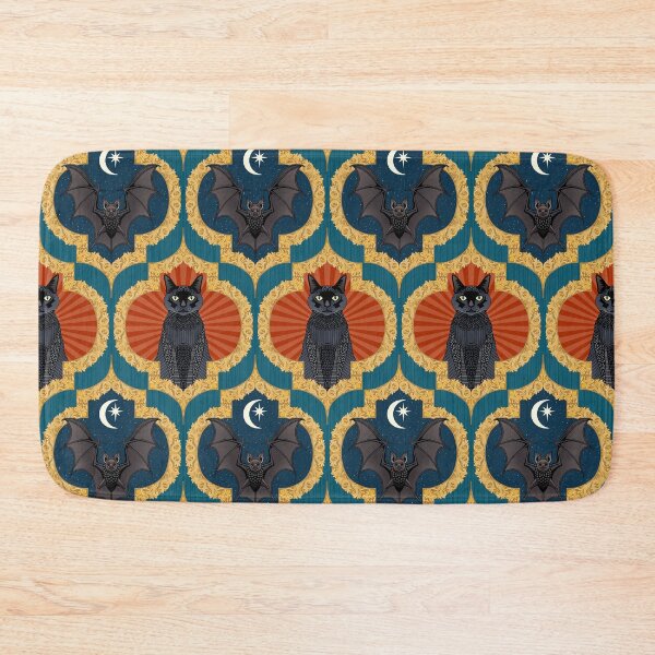 Item preview, Halloween ogee blue orange designed and sold by scrummy.