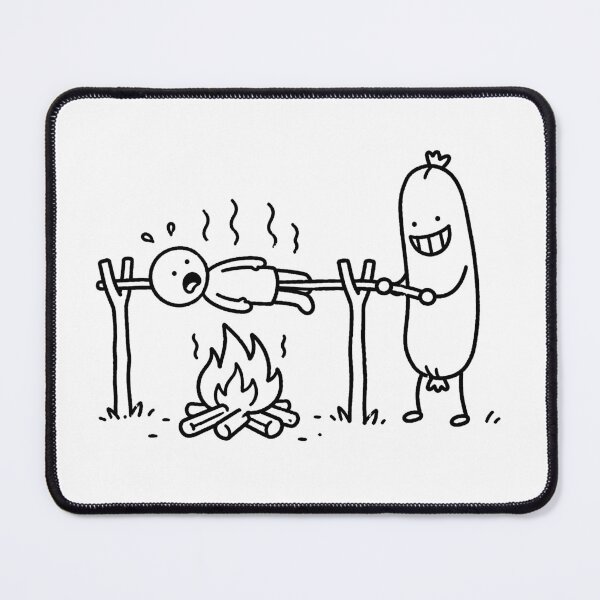 Item preview, Funny Sausage Camping BBQ Dark Humor Camper Design designed and sold by MonkiFlipp.