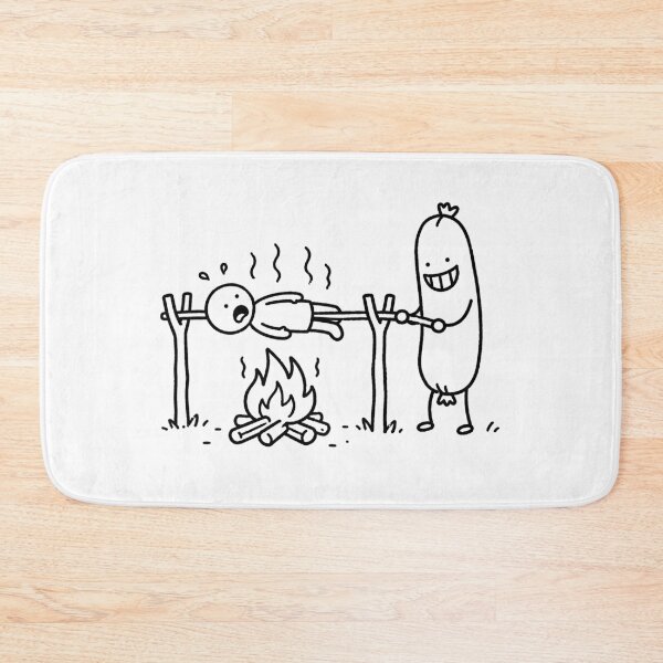 Item preview, Funny Sausage Camping BBQ Dark Humor Camper Design designed and sold by MonkiFlipp.
