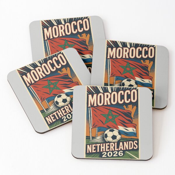 Item preview, Morocco vs Netherlands 2026 Retro World Cup Poster designed and sold by Nexus Space.
