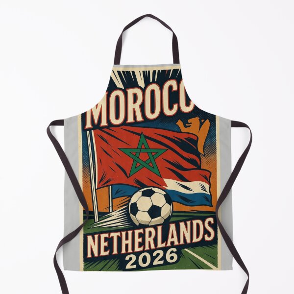 Item preview, Morocco vs Netherlands 2026 Retro World Cup Poster designed and sold by Nexus Space.