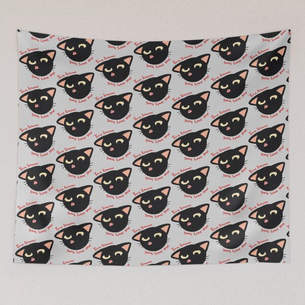 Item preview, You Know You Love Me Silly Black Cat designed and sold by Deep Descent.